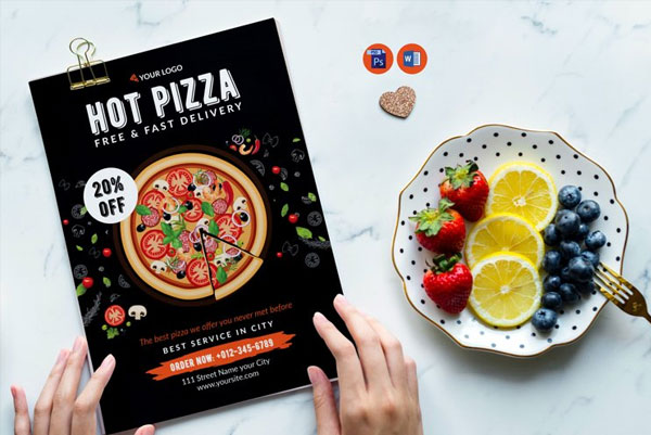 Hot Pizza Flyer Template