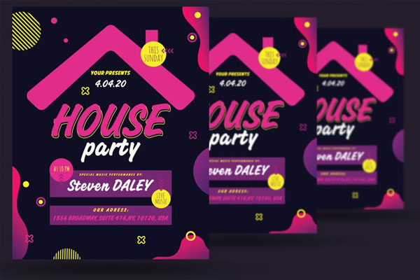 House Party Flyer Template
