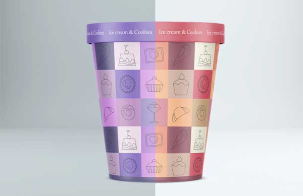 Ice Cream Round Box Mockup Template