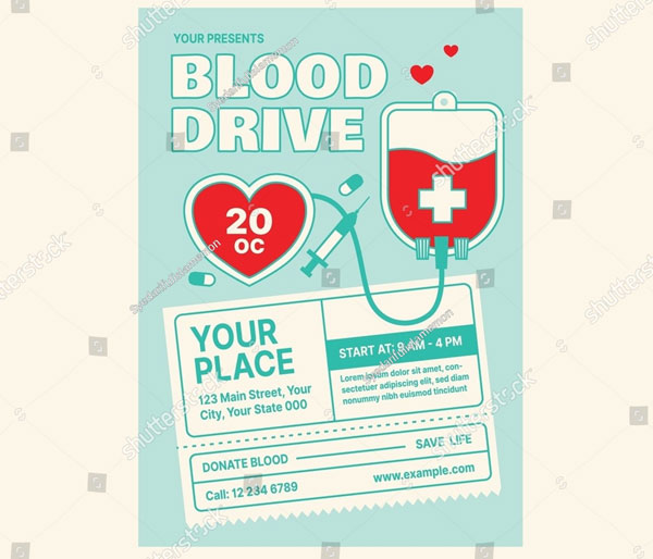 Illustration Blood Donation Flyer Download