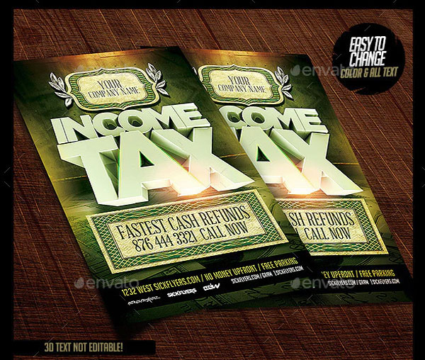 Income Tax Photoshop Flyer Template
