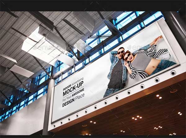 Indoor Billboard, Poster Mock-Up