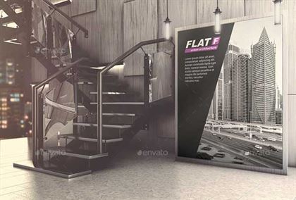 Indoor Business Hall Advertising Poster Mockup