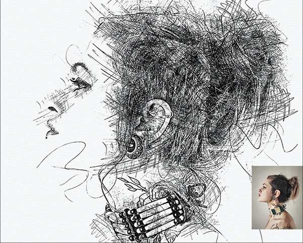 Ink Pen Sketch Photoshop Action