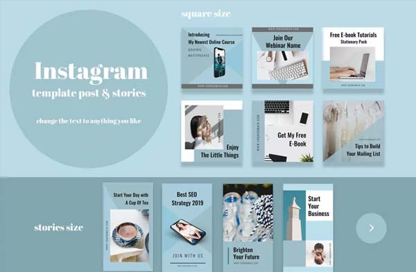 Instagram Post And Stories Templates Download