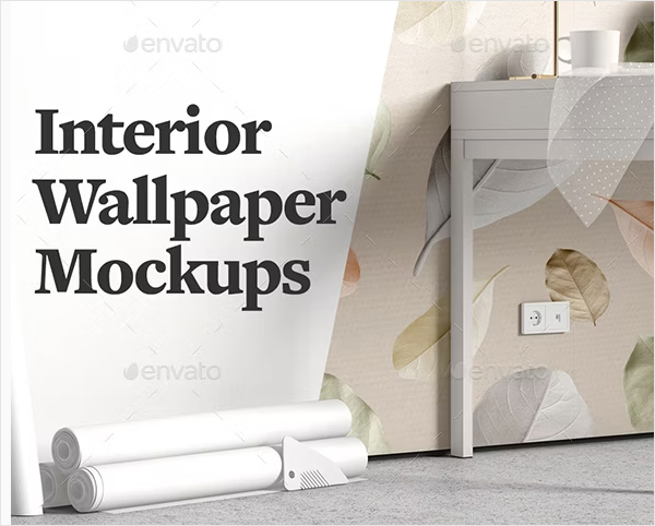 Wallpaper Mockups – Free & Premium PSD, AI, ATN, ABR, Vector, EPS, PNG, PDF Formats Download