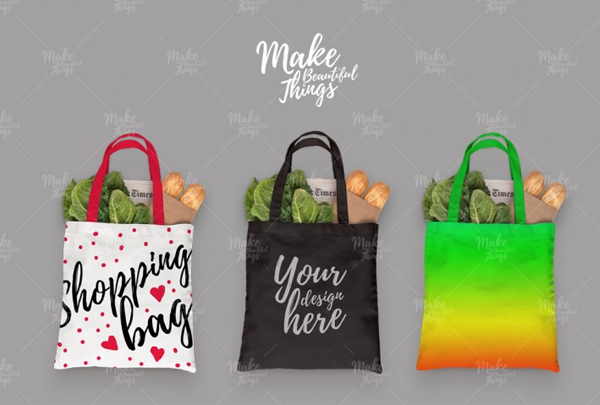 Isolated Tote Bag Mockup