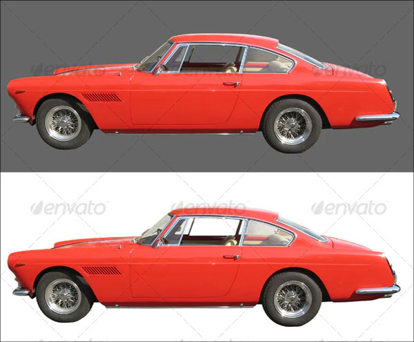 Italian Coupe Car Glass Mockup