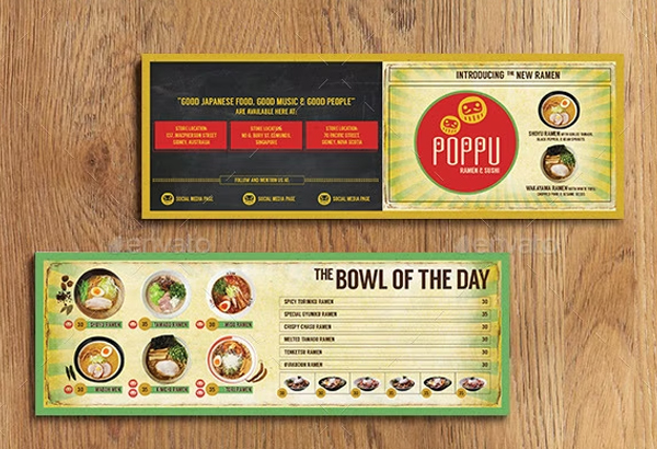 Japanese Food Bistro Mini Flyer