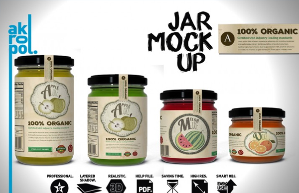 Jar Mockup Bundle Template