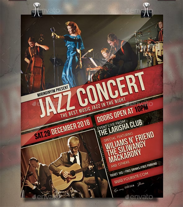Jazz Concert Flyer & Poster Template