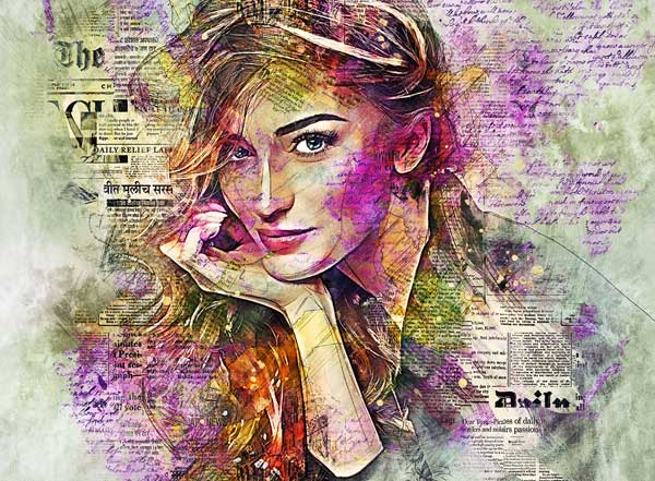 Journal Newspaper Art Photoshop Action