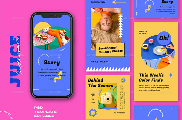 Juice Retro Instagram Template