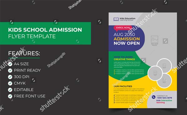 Junior Admission for Kids School Education Flyer