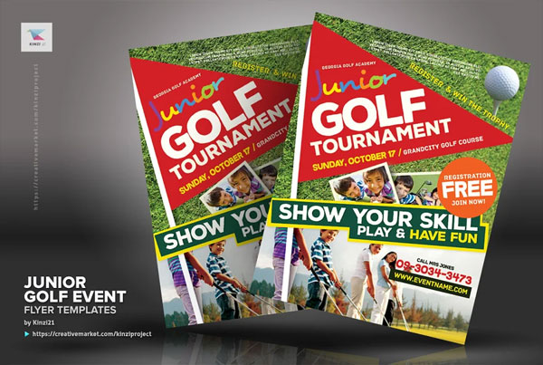 Junior Golf Event Flyer Templates