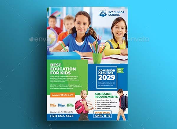 Junior School Admission Flyer Design Template