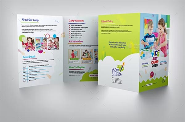 Kids Art Camp Bifold Brochure