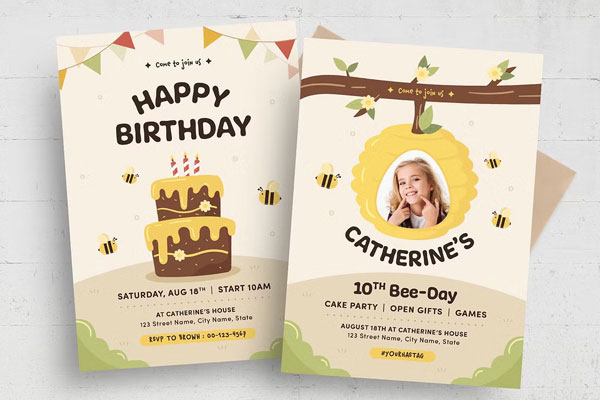 Kids Birthday Flyer Printable Template Download