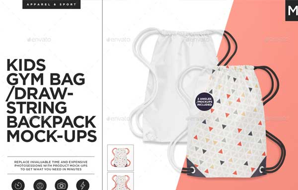 Kids Gym Bag Mock-up
