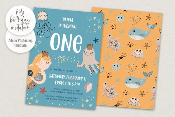 Kids Printable Birthday Invitation Templates