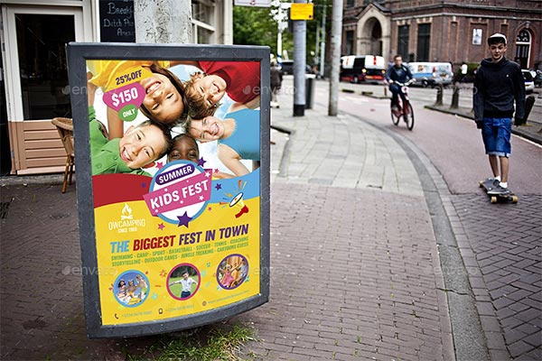 Kids Summer Camp Advertising PSD Bundle