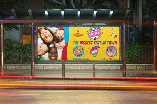 Kids Summer Camp Billboard Template