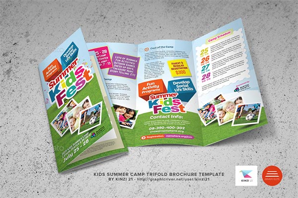 Kids Summer Camp Trifold Brochure