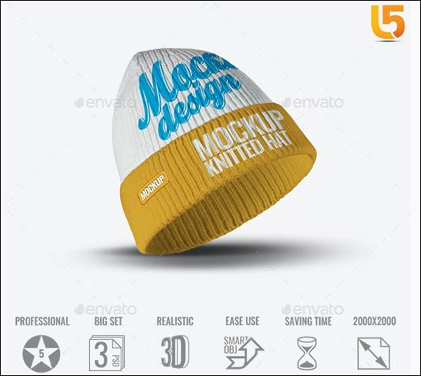 Knitted Hat Mock-Up