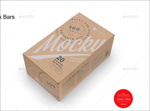 Kraft Snack Bars Box Mockup