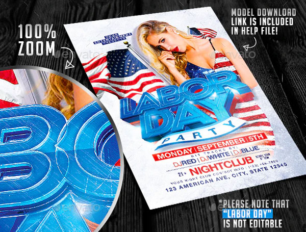 Labor Day Party Event Flyer