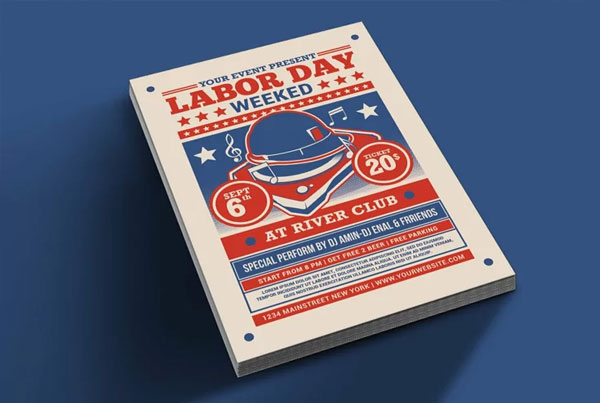Labor Day Weekend Party Event Flyer