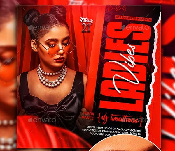 Ladies Silent Night Flyer Template