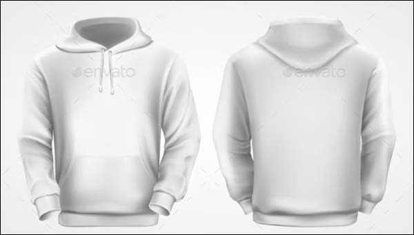 Ladies White Hoodie Sweatshirt Mockup