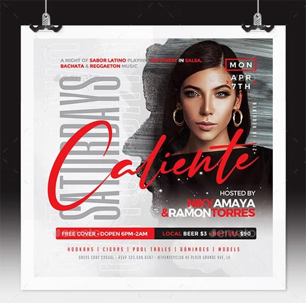 Latin Night Party Dance Flyer