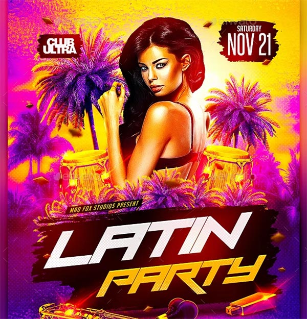 Latin Party Flyer Template