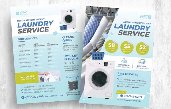 Laundry Discount Flyer Template