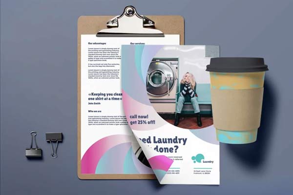 Laundry Flyer Editable Templates