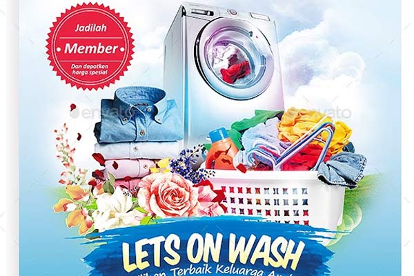 Laundry Flyer Template Free Download