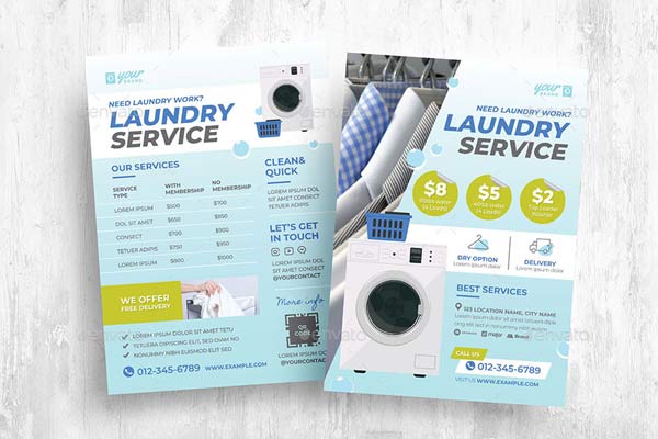 Laundry Marketing Flyer Template
