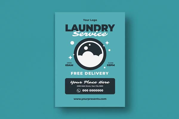 Laundry Price List Flyer Template Download