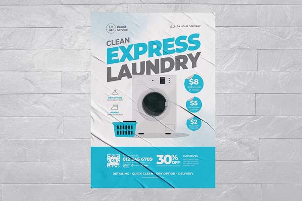 Laundry Service Flyer Template