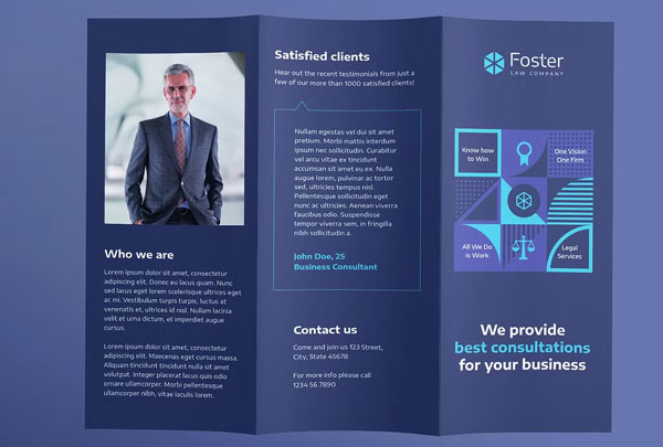 Law Company Editable Brochure Template
