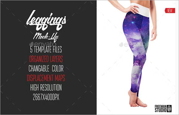 Leggings Mock-Up Template