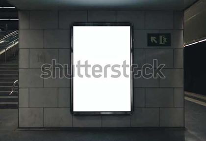 Light Box Indoor Poster PSD Mockup