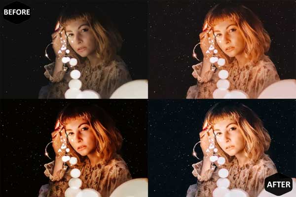 Light and Dark Photoshop Actions Template