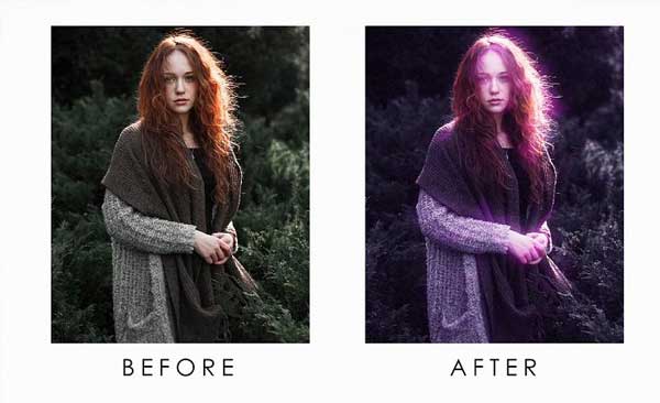 Lights and Touch Photoshop Action