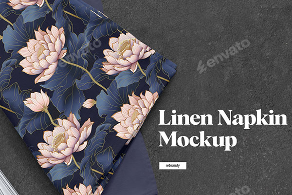 Linen Napkin Mockup