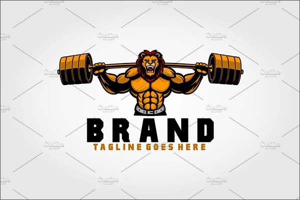 Lion Fitness Logo Templates