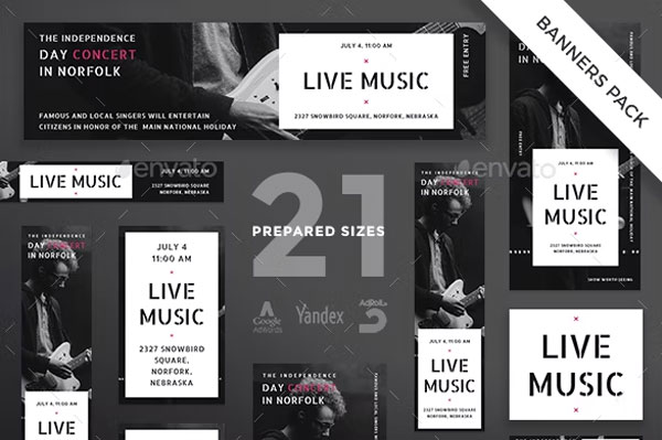 Live Music Concert Event Banner Pack