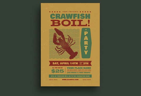 Lobster Boil Event Flyer